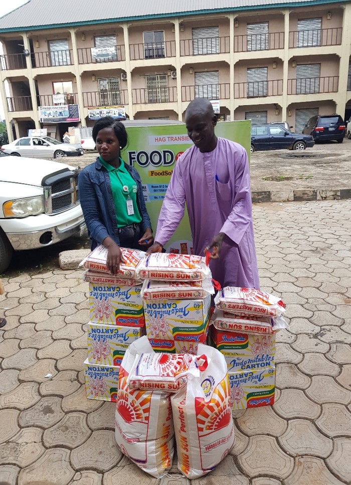 Food packages ready for distribution